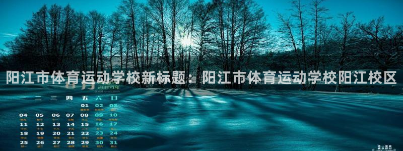 阳江市体育运动学校新标题：阳江市体育运动学校阳江校区