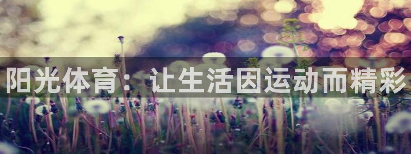 阳光体育：让生活因运动而精彩