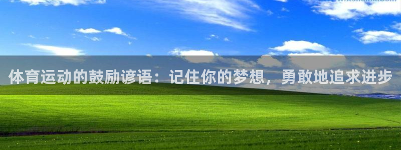 体育运动的鼓励谚语：记住你的梦想，勇敢地追求进步